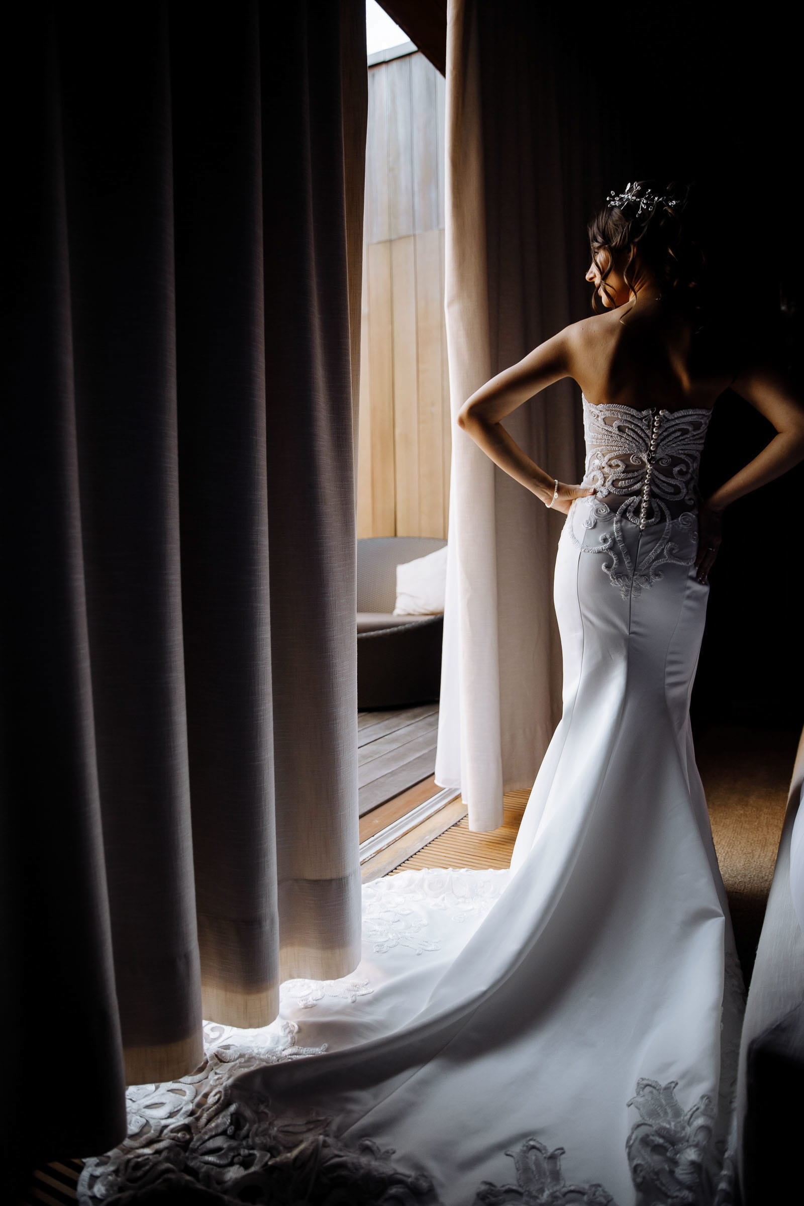 Editorial bridal portrait session by Tanya Bogdan, Cornwall wedding photographer.