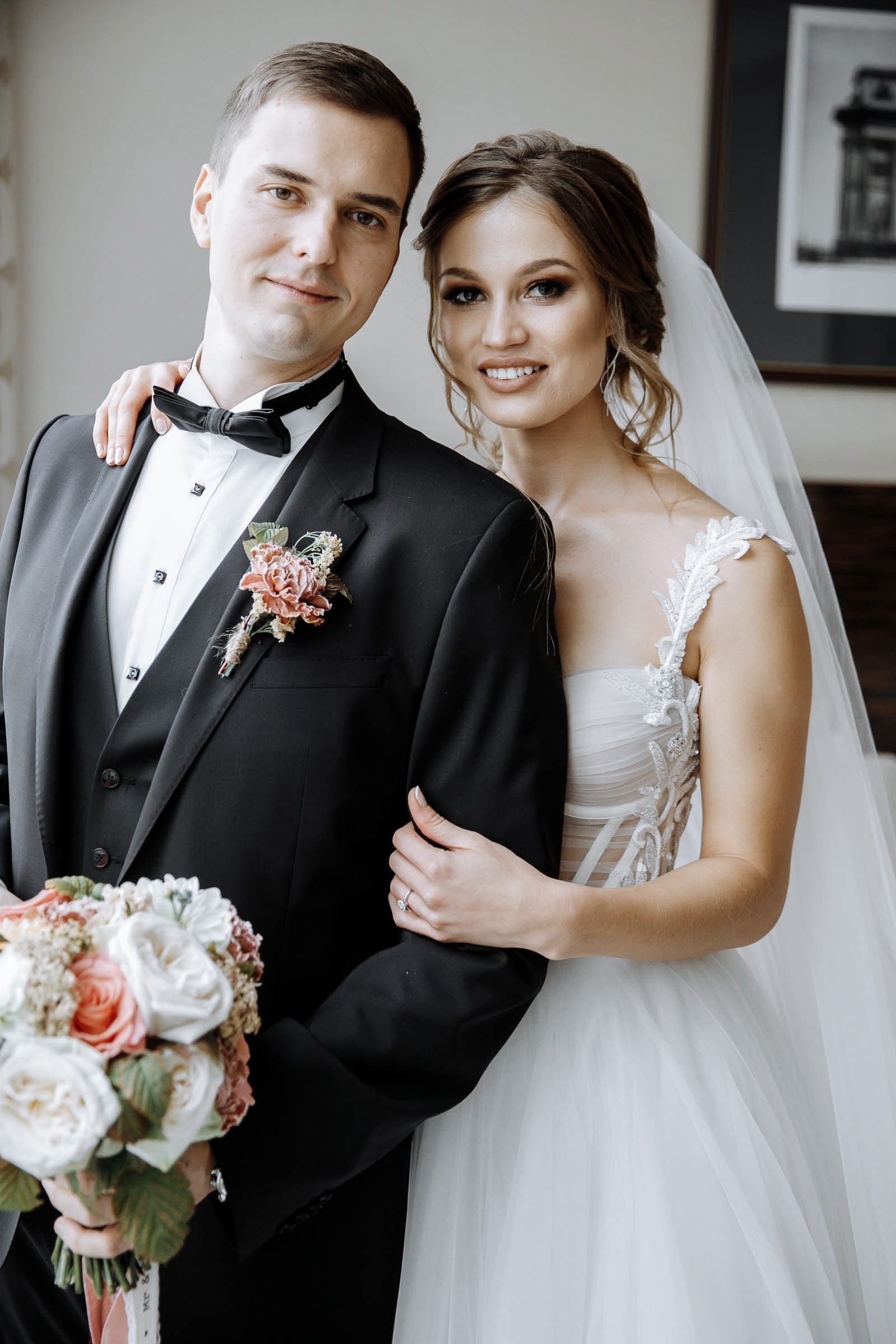 Intimate bride and groom portraiture; Bude and North Cornwall photographer.