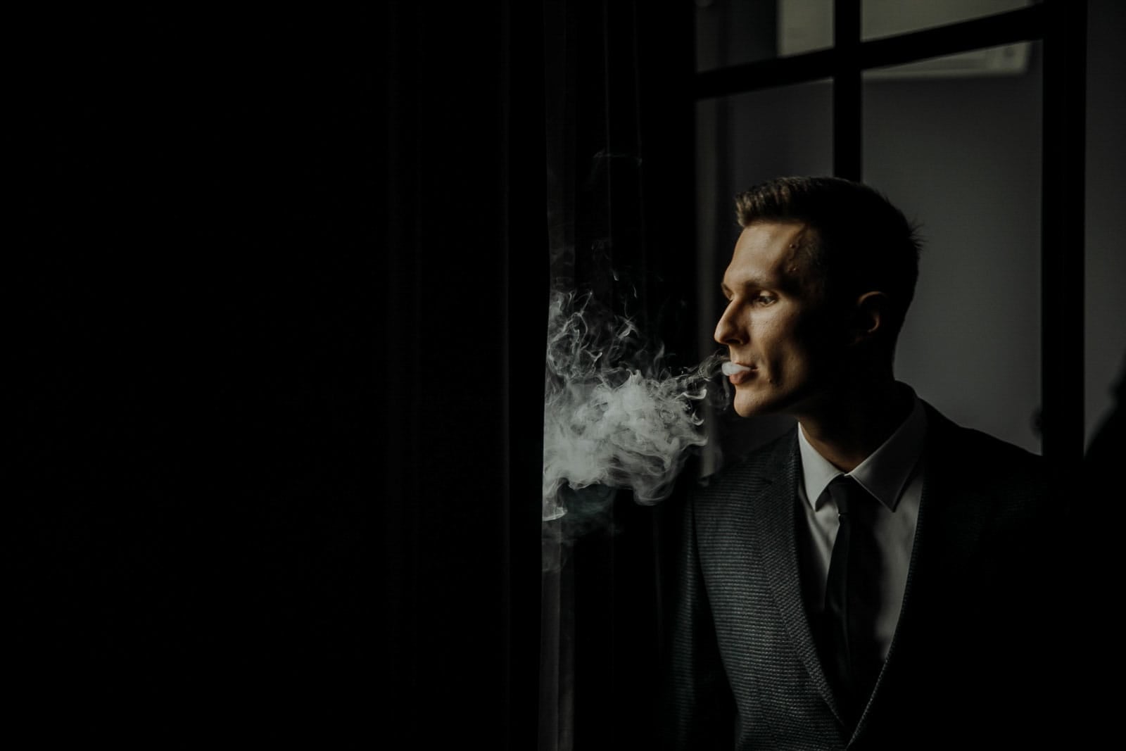 Professional groom portrait from Bude wedding photographer Tanya Bogdan.