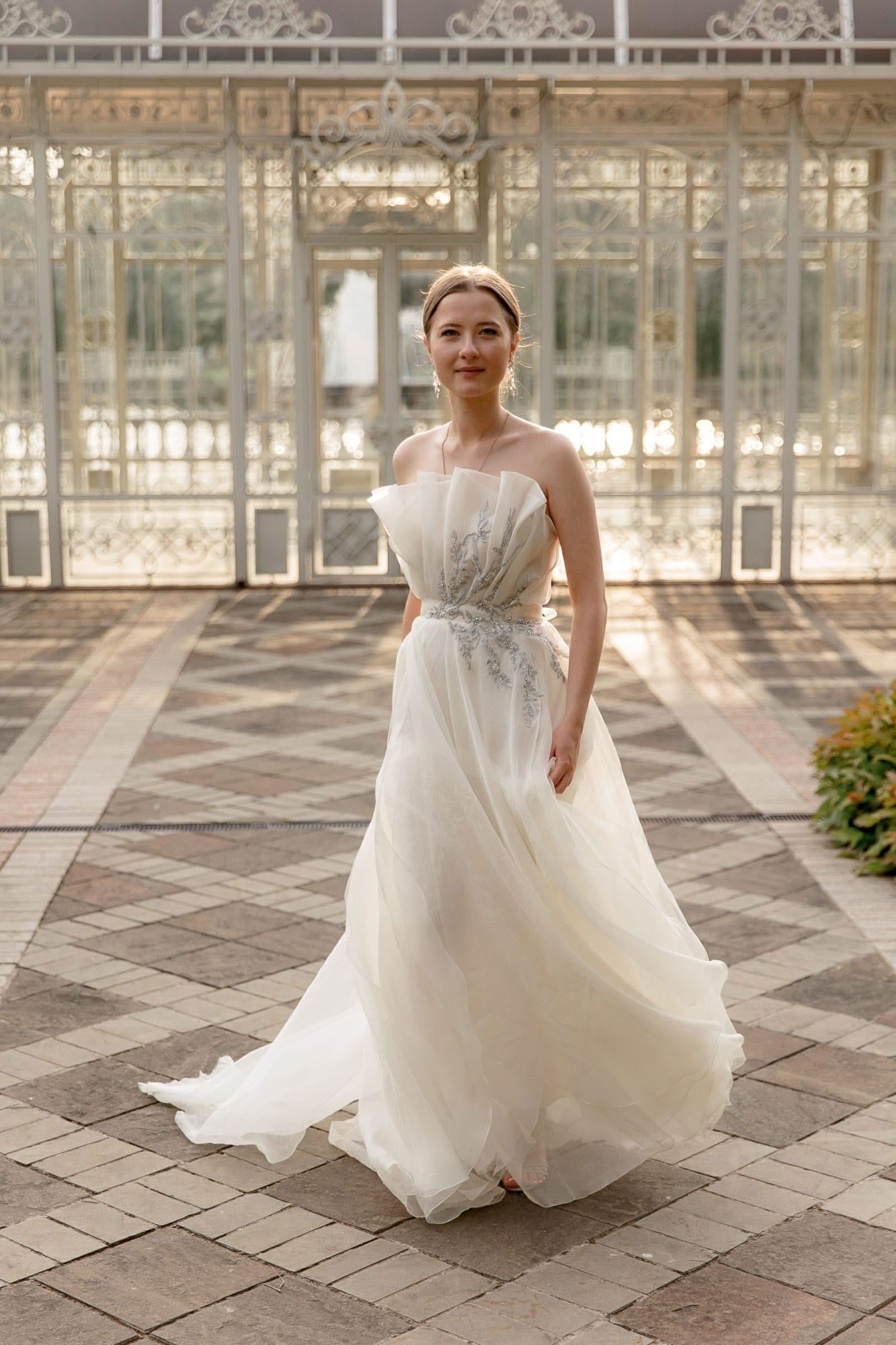 Elegant bridal fashion portrait captured at a luxury destination wedding venue