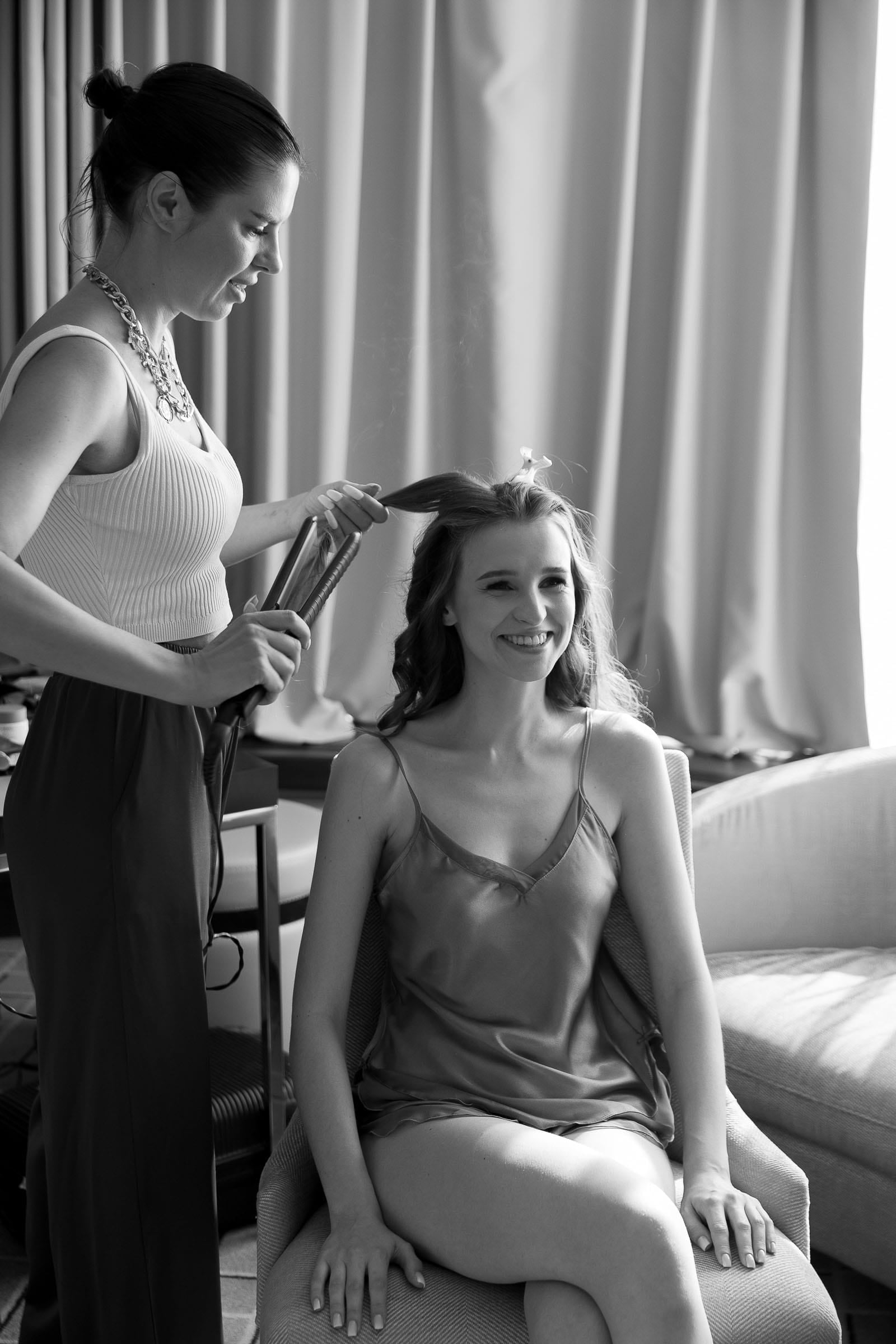 Authentic morning wedding preparations captured in a candid documentary style by Tanya Bogdan.