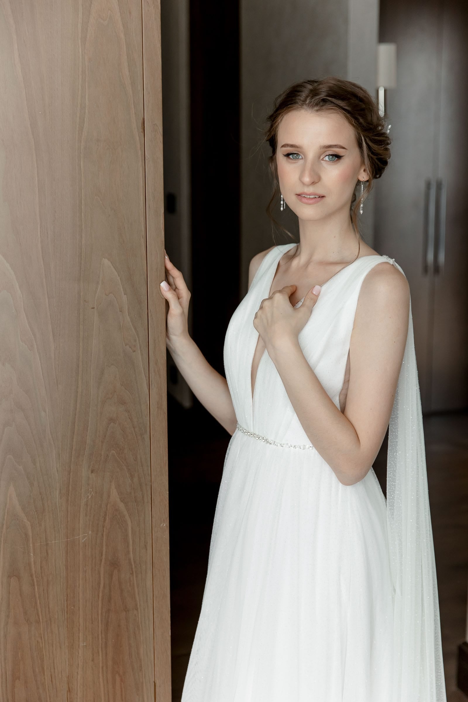 Authentic and natural bridal portrait captured in a documentary style by Tanya Bogdan.