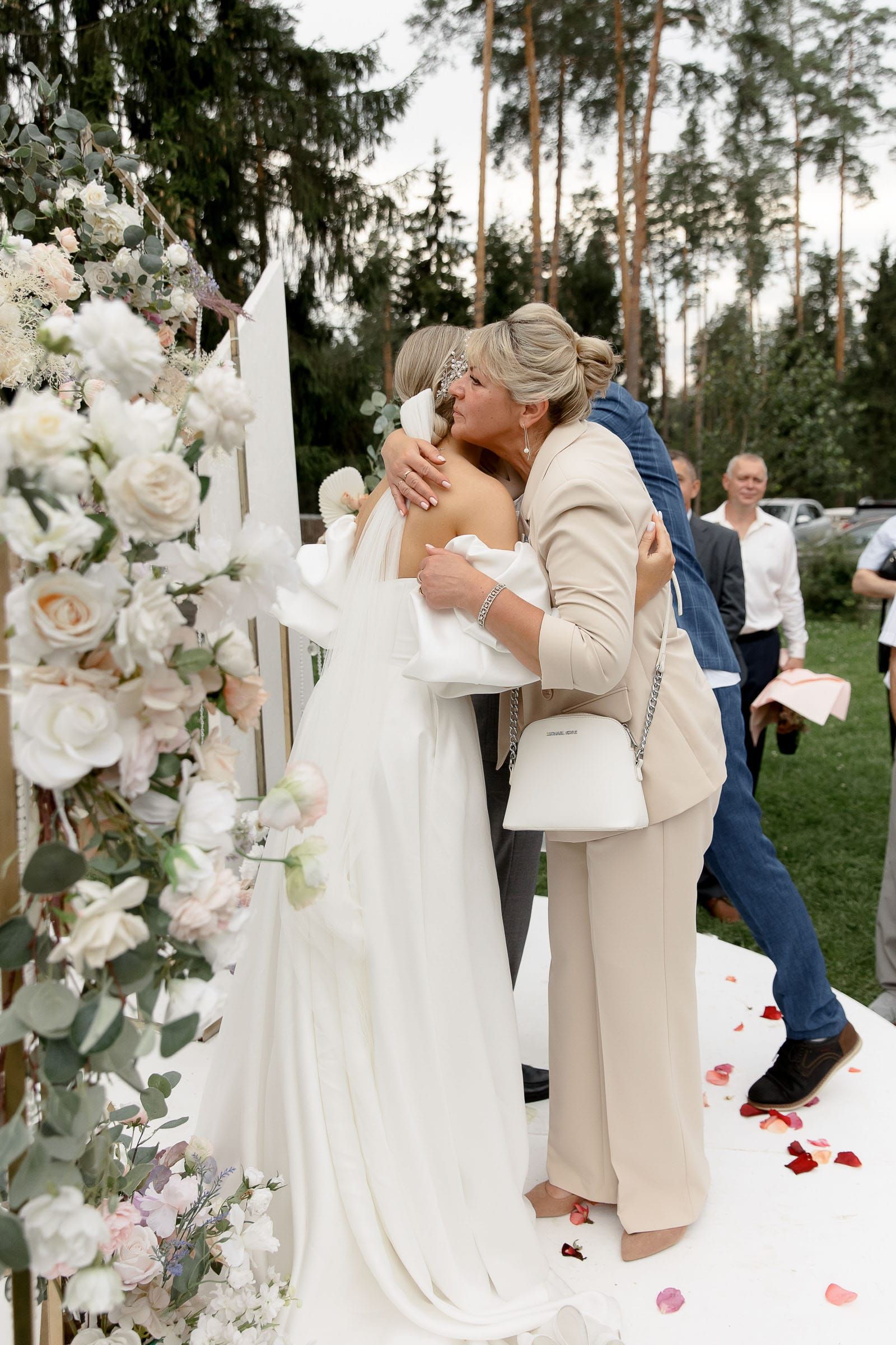 Editorial wedding photography of mother and daughter congratulations from Tanya Bogdan.