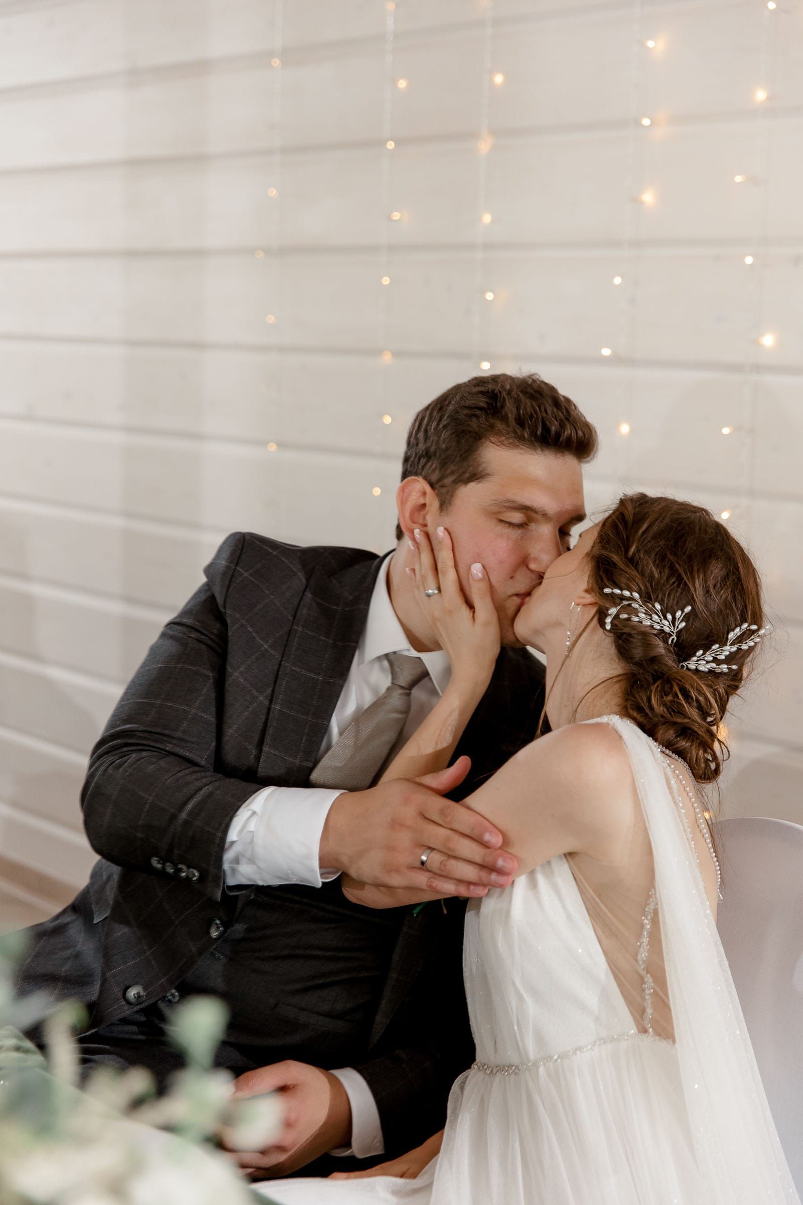 An editorial-style groom portrait with sophisticated lighting by London wedding photographer Tanya Bogdan.