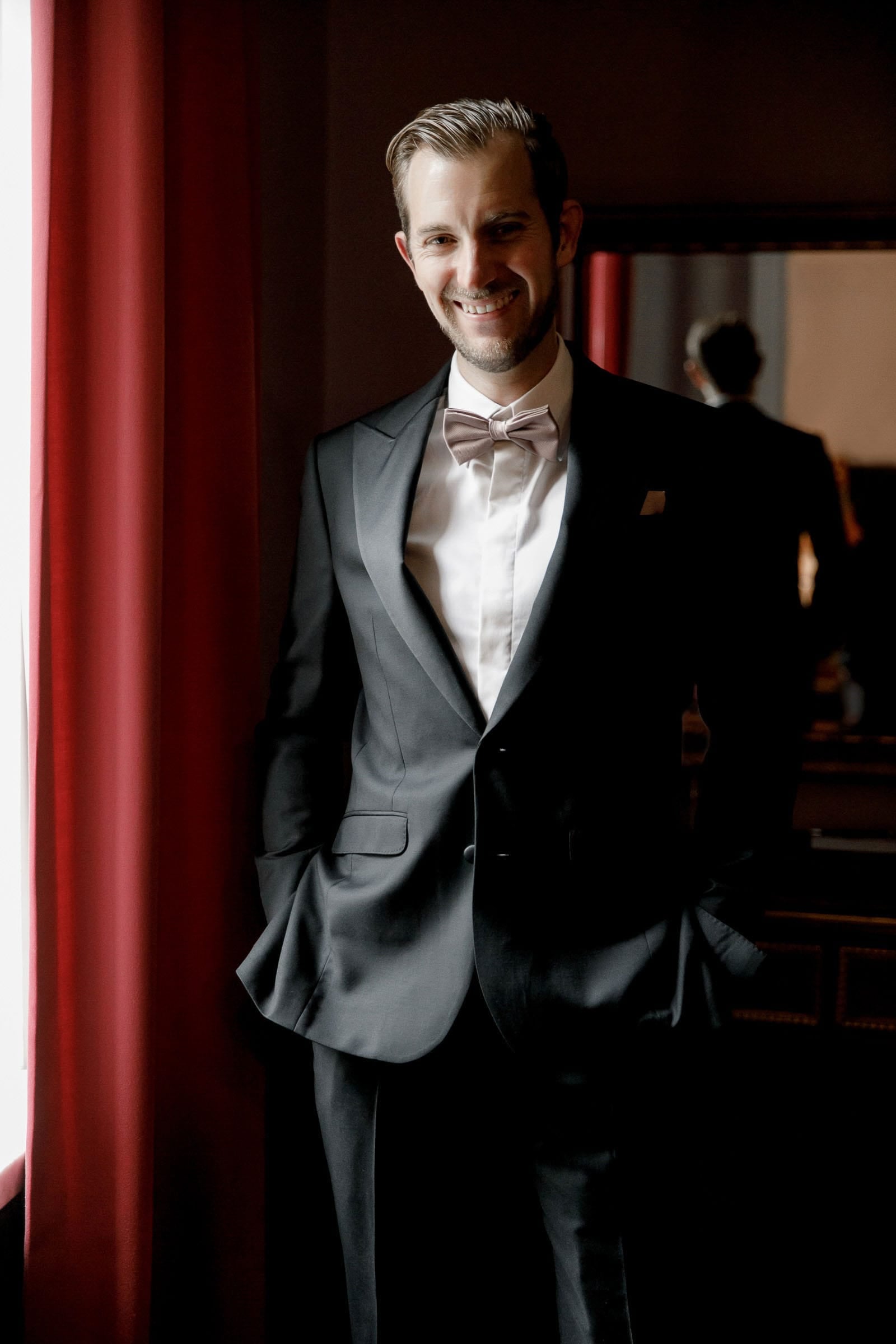 A high-fashion, editorial-style groom portrait by Tanya Bogdan, serving the South West and London.