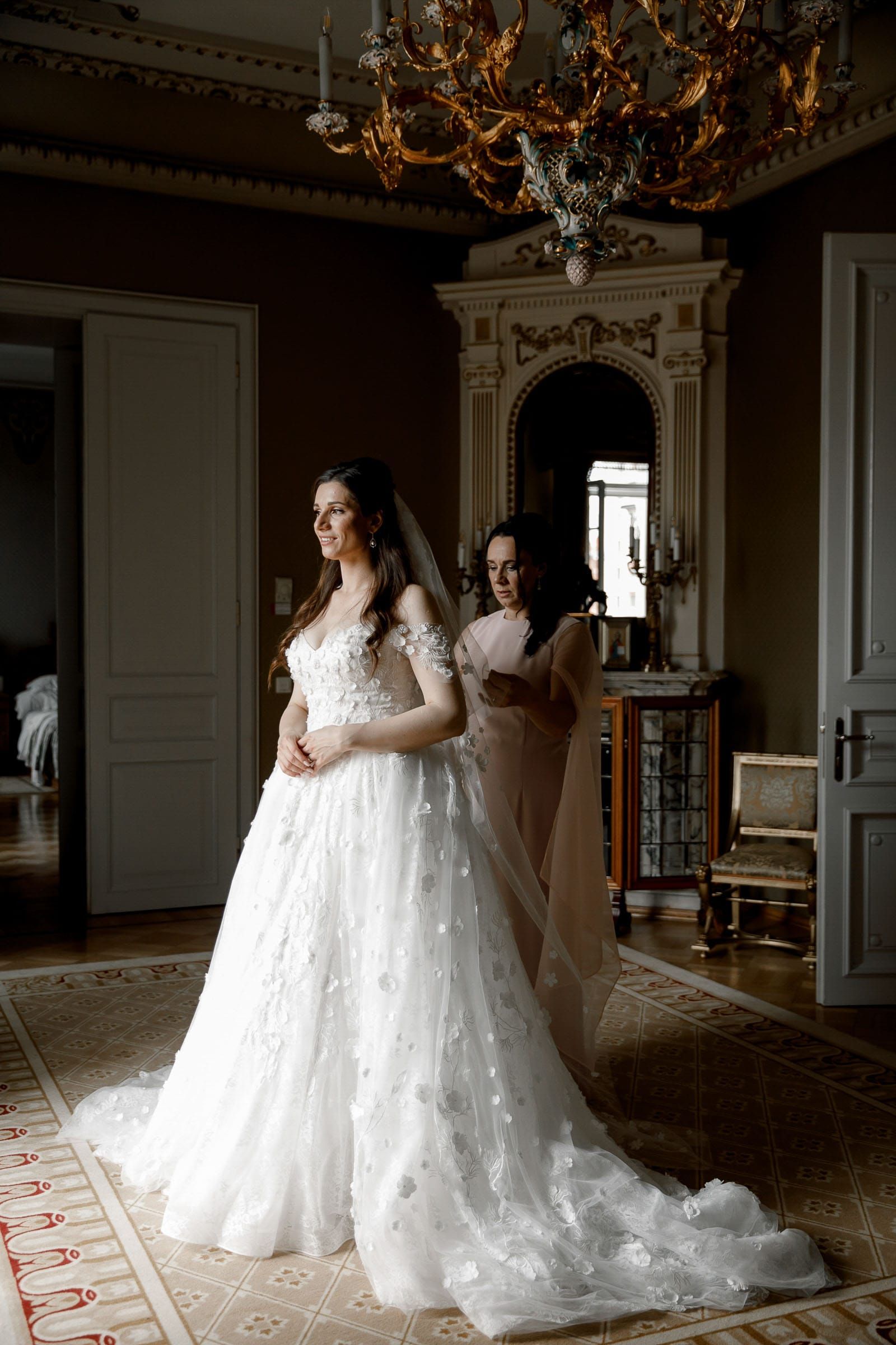 A modern documentary moment of a bride getting ready, captured by Tanya Bogdan.