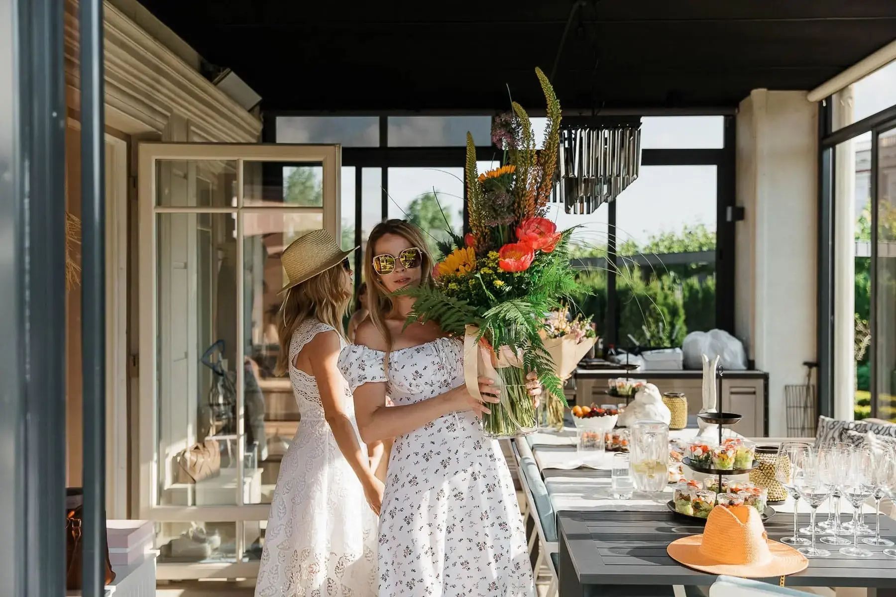 An elegant individual portrait of a female guest at a luxury event, by St Ives photographer Tanya Bogdan.