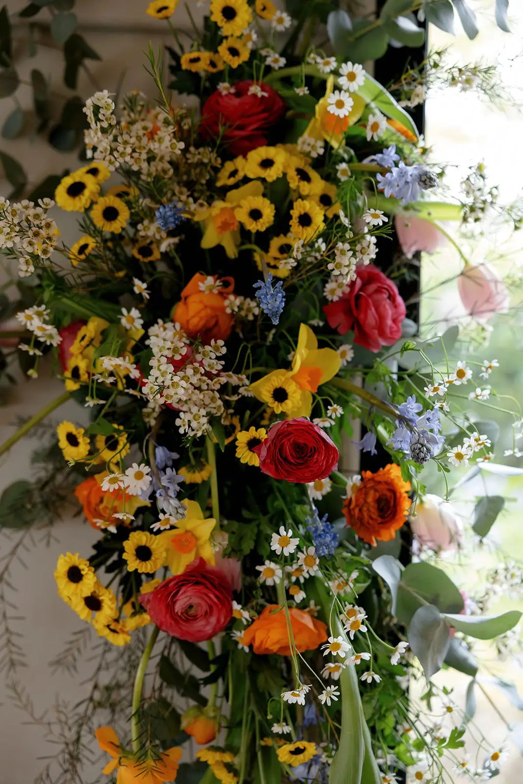Wedding flowers photographed at Trevenna