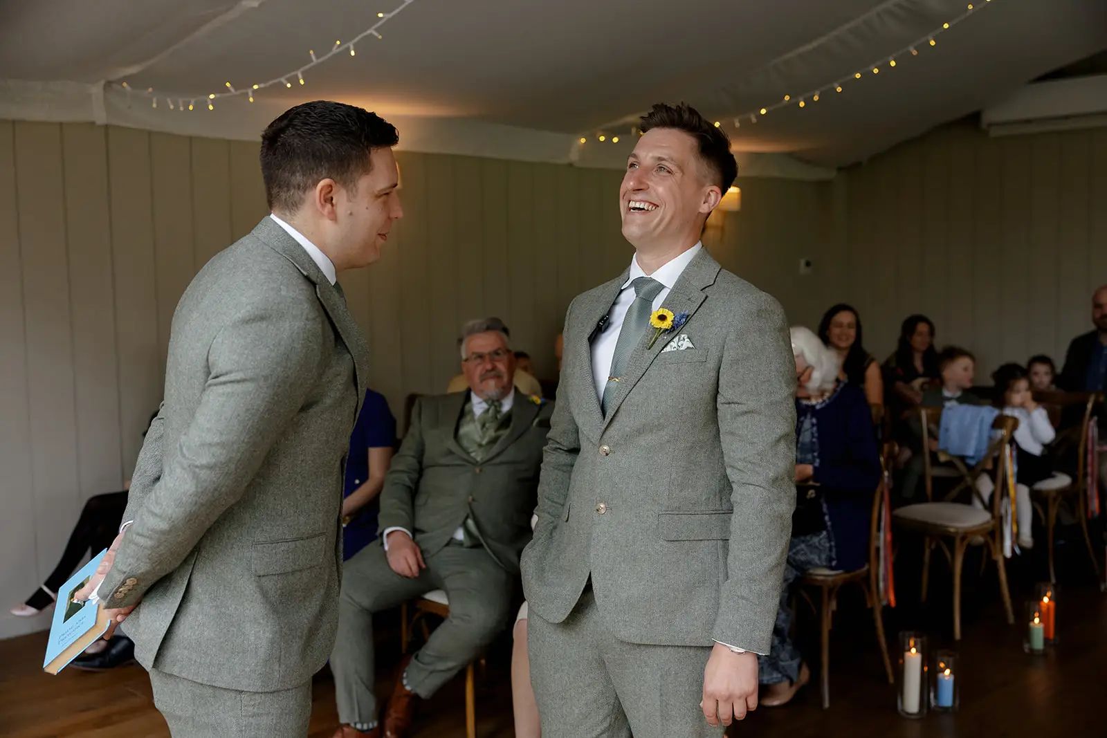Groomsmen photographed during a wedding at Trevenna in Cornwall