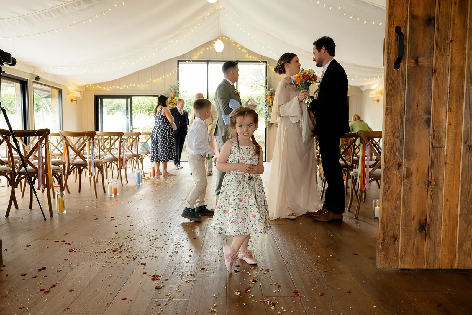 Children photographed after ceremony at Trevenna