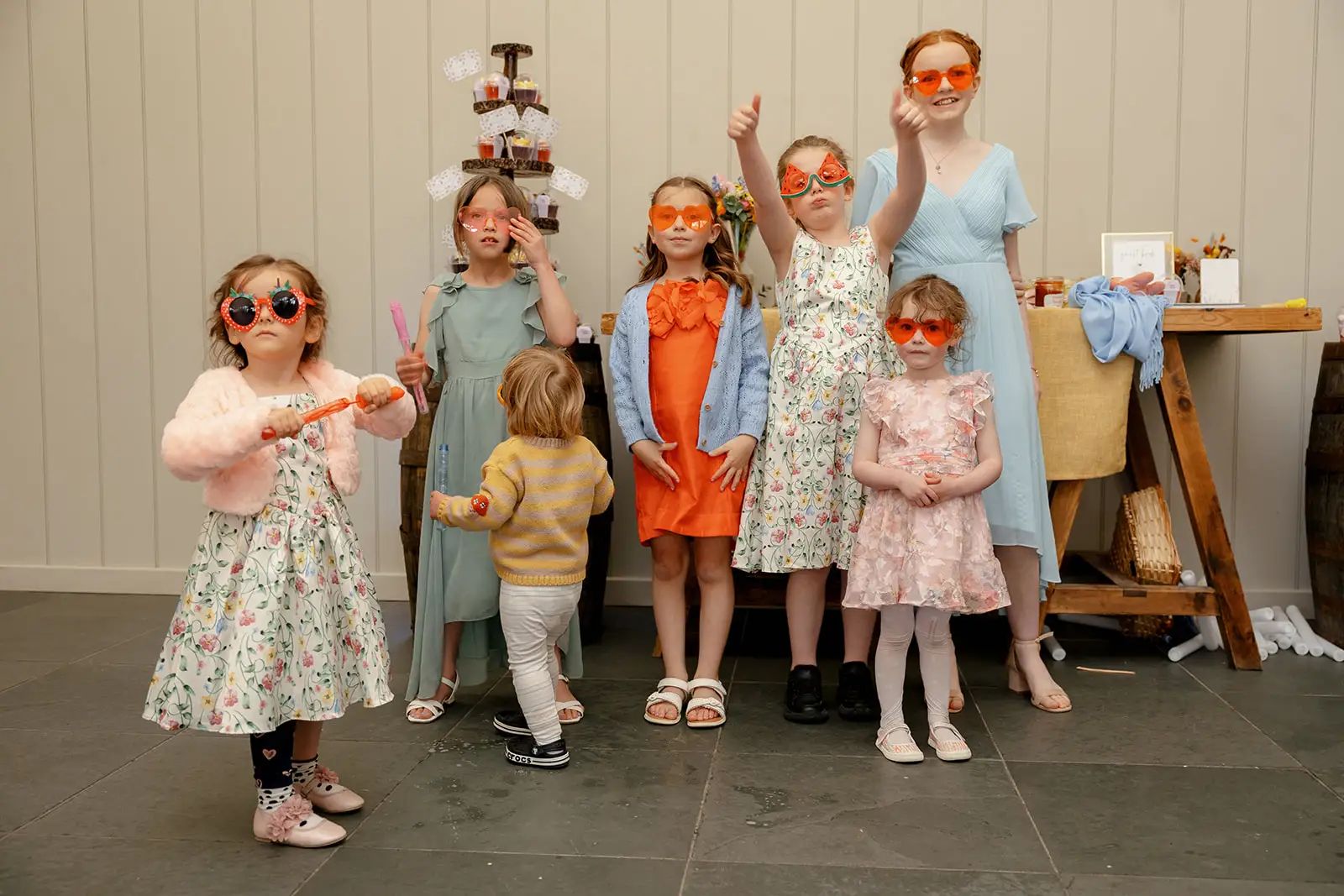 Wedding party photographed during a Trevenna wedding