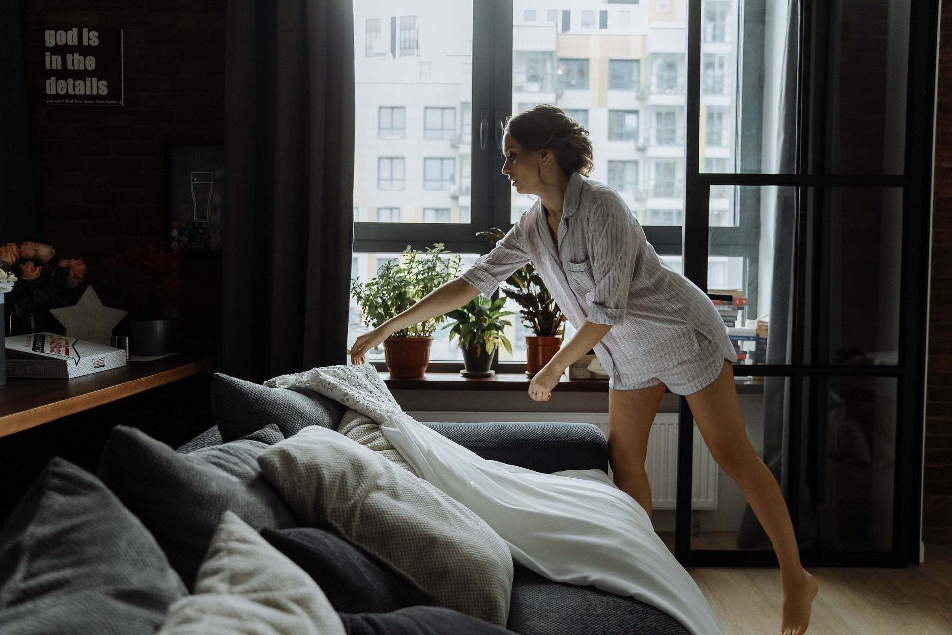 Fine art wedding gown portrait by London wedding photographer Tanya Bogdan.