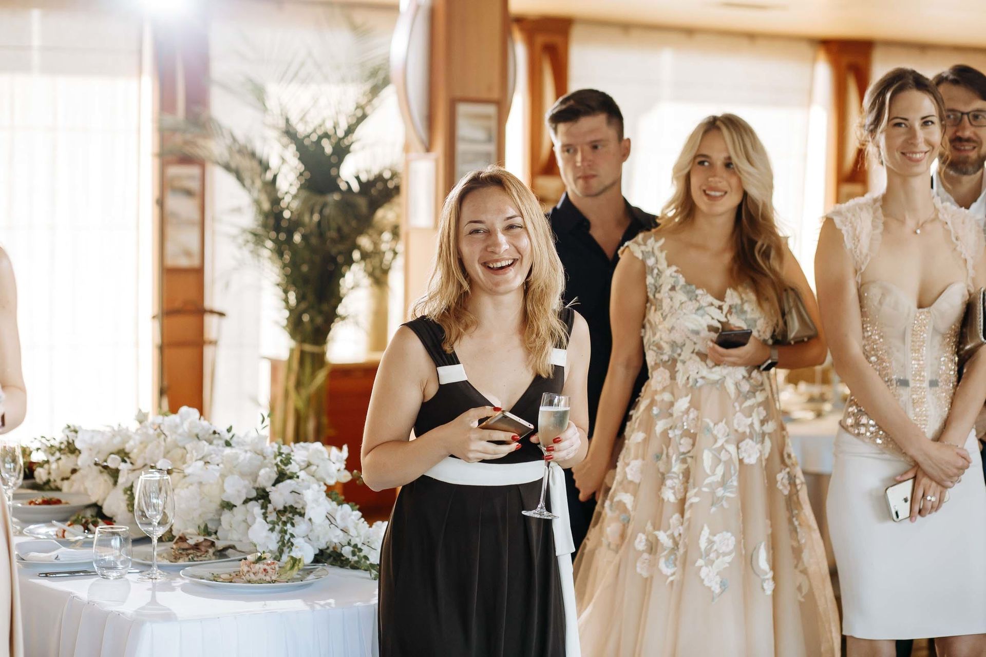 Candid guest reactions captured by Tanya Bogdan, North Devon wedding photographer.