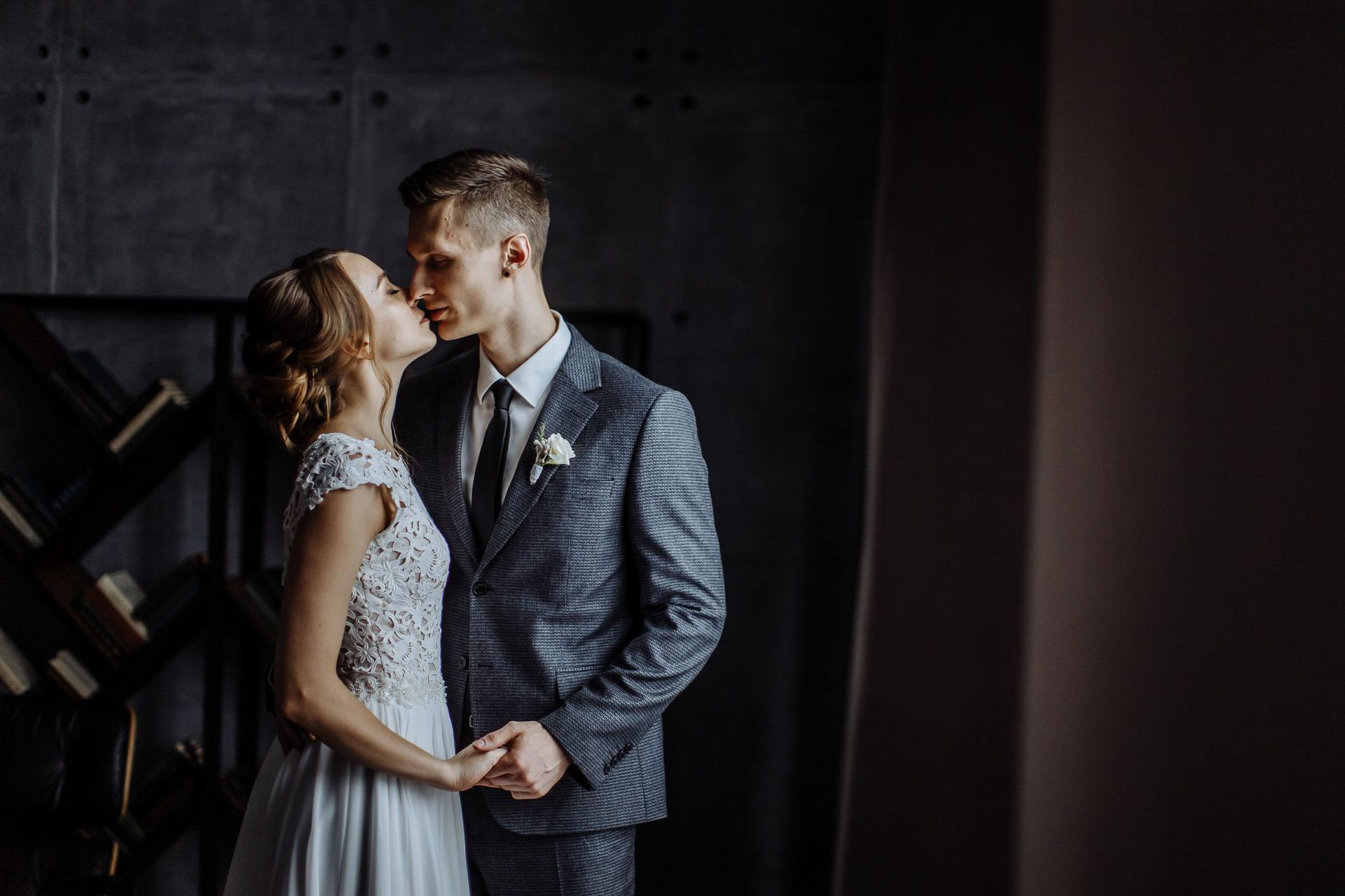 Editorial groom and bride session from Devon wedding photographer Tanya Bogdan.