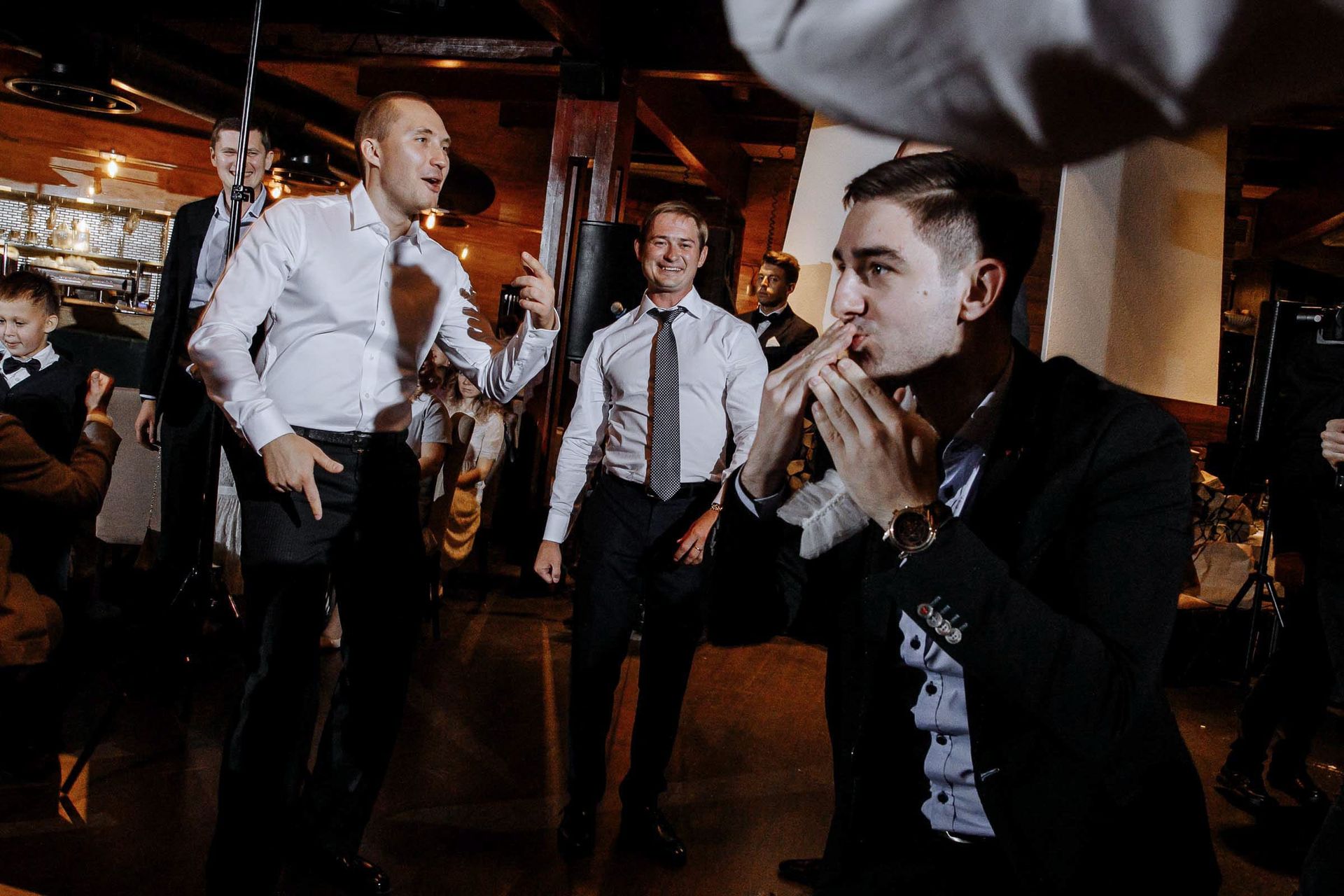 High-energy wedding party photos by Tanya Bogdan.