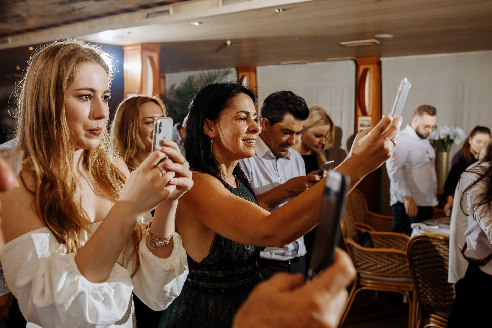 Atmospheric documentary reception photography by Tanya Bogdan.