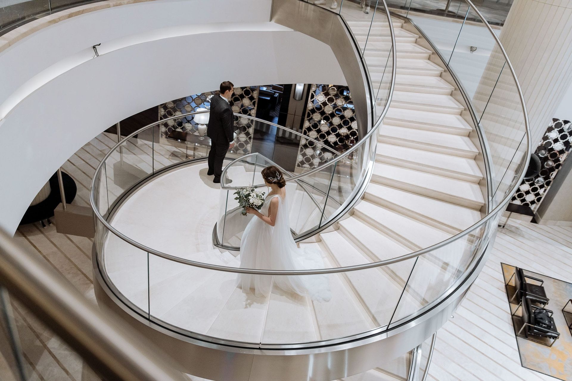 An authentic first-look moment, highlighting natural love stories by North Devon wedding photographer Tanya Bogdan.