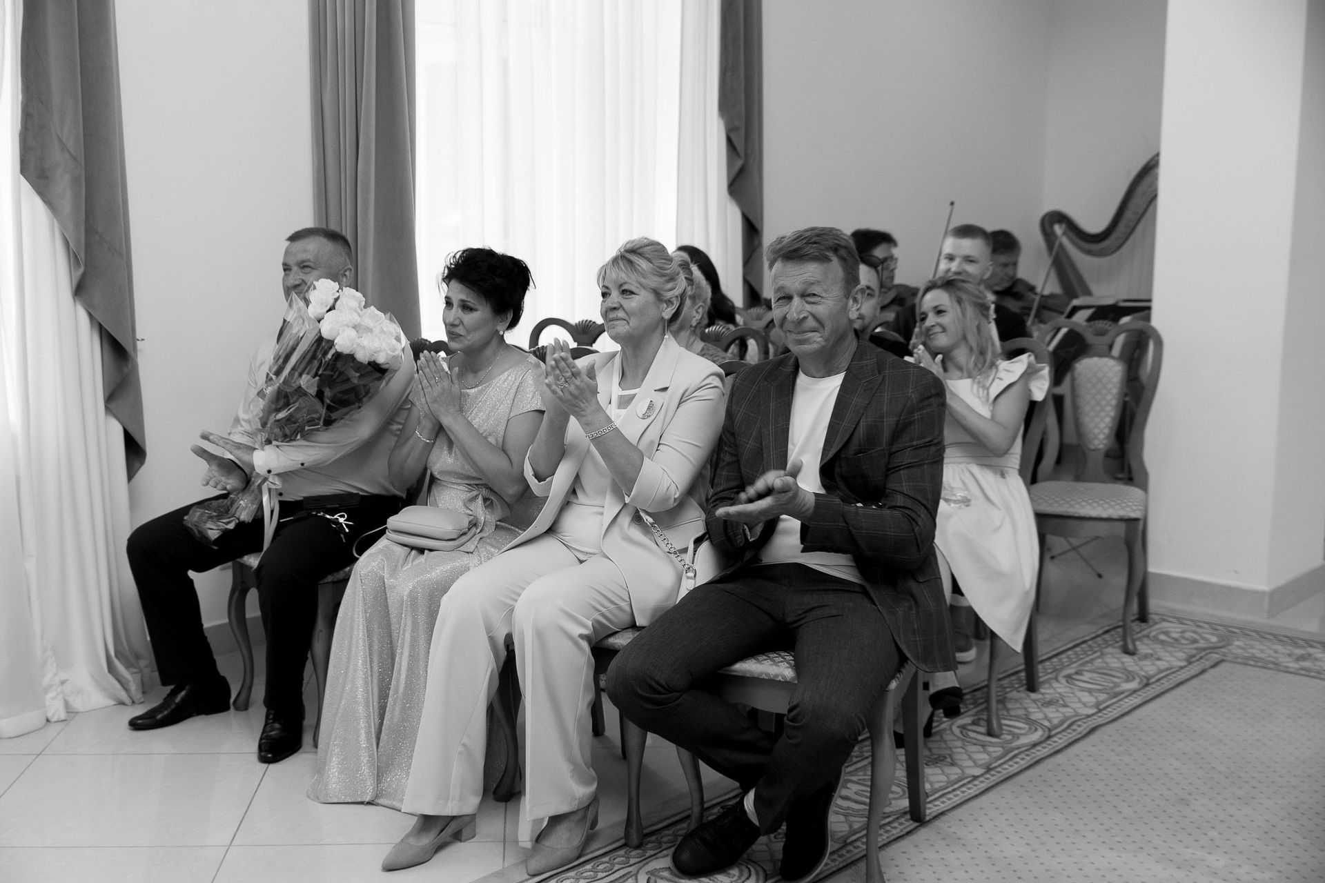Candid documentary wedding guest reactions from Plymouth wedding photographer Tanya Bogdan.