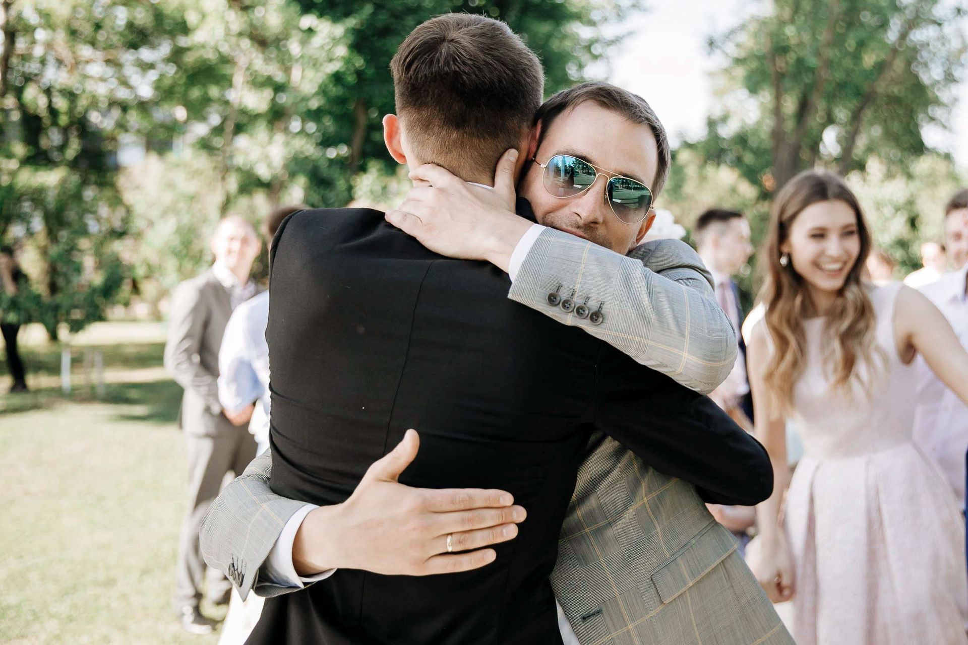 Real, unposed moments of joy as guests congratulate the couple, by Tanya Bogdan.