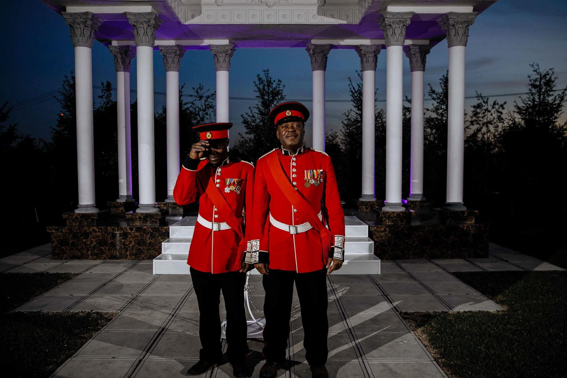 A formal editorial portrait of a guardsman by London photographer Tanya Bogdan.